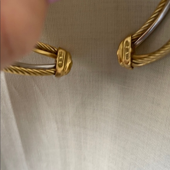 Diamond 18 k yellow gold David Yurman crossover - Picture 5 of 8